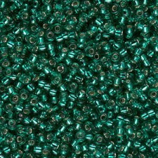 Miyuki rocailles Perlen 11/0 - Emerald silver lined 11-17